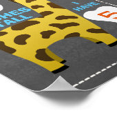 Boys Chalkboard Safariをテーマにしたマイルストーンポスター ポスター (角)