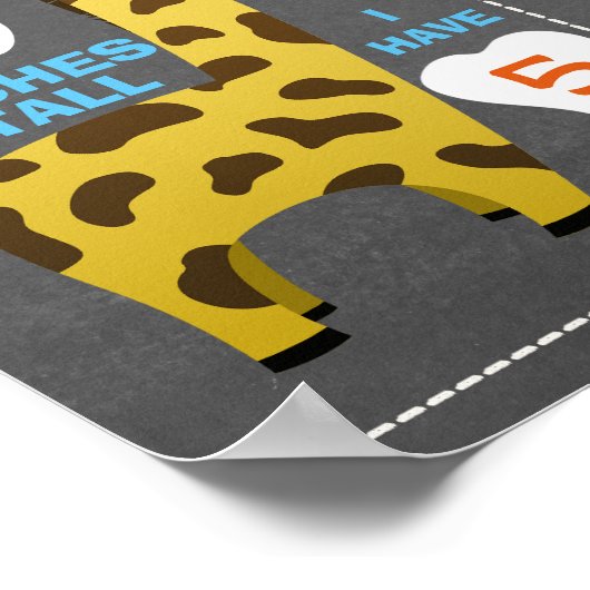 Boys Chalkboard Safariをテーマにしたマイルストーンポスター ポスター (角)