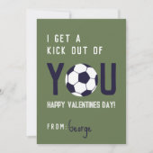 Boys Classroom Soccer Football Valentines Card  招待状 (正面)