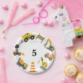 Boys Construction Birthday Party Theme ペーパープレート (パーティー)