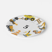 Boys Construction Birthday Party Theme ペーパープレート (アングル)