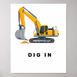 Boys Construction Birthday Party Theme ポスター