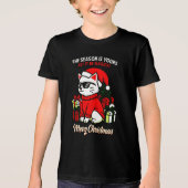 Boys' Cool Cat Christmas Cozy Holiday Gift トライブレンドＴシャツ (正面)