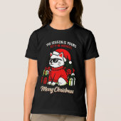 Boys' Cool Cat Christmas Cozy Holiday Gift トライブレンドＴシャツ (正面)