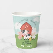 Boys Cowboy Farm Animal Cowboy Birthday 紙コップ (裏面)