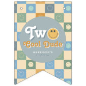 Boys Cute 2nd Birthday Milestone Photo バンティングフラッグ (第1の旗)