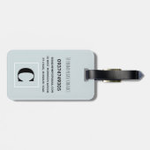 Boys Cute Blue Kids Airplane Travel ラゲッジタグ (裏面横)