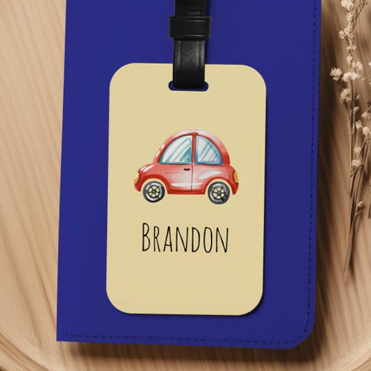 Boys Cute Car Kids ラゲッジタグ