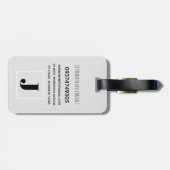 Boys Cute Grey Black Kids Airplane Travel  ラゲッジタグ (裏面横)