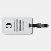 Boys Cute Grey Kids Airplane Travel  ラゲッジタグ (裏面横)