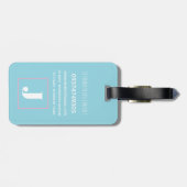 Boys Cute Pink & Blue Kids Airplane Travel  ラゲッジタグ (裏面横)