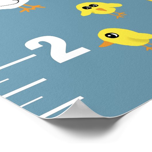 Boys Cute & Rustic Farm Tractor Growth Chart ポスター (角)