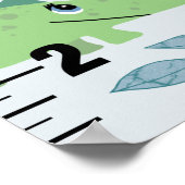 Boys Cute Safari Animals Elephant Growth Chart ポスター (角)