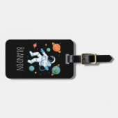 Boys Cute Space Astronaut Kids ラゲッジタグ (正面横)