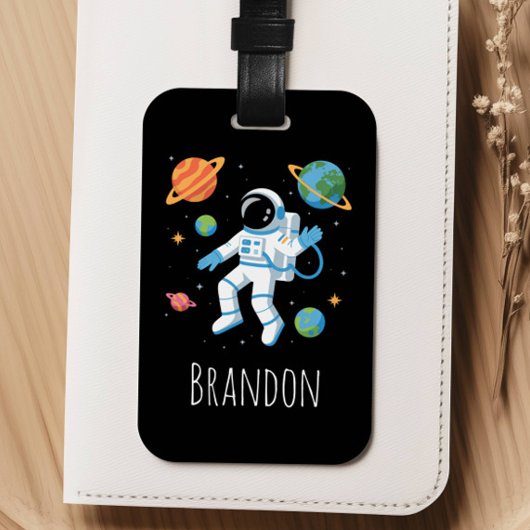 Boys Cute Space Astronaut Kids ラゲッジタグ