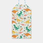 Boys Cute T-Rex Jungle Dinosaur Birthday Favor ギフトタグ (裏面)