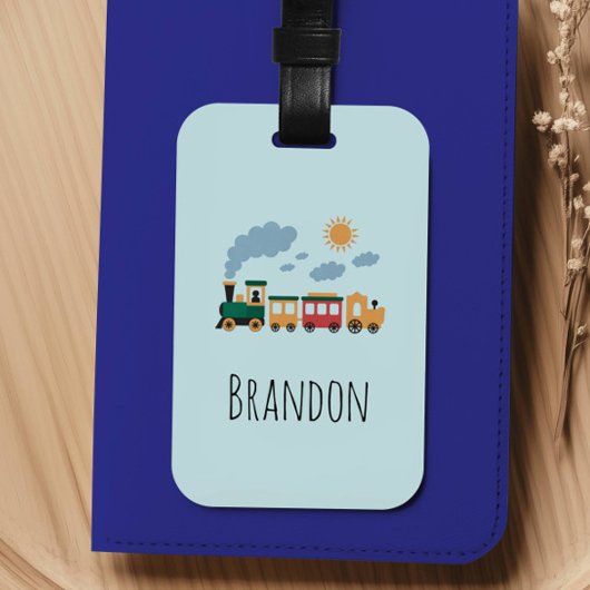 Boys Cute Train Kids ラゲッジタグ