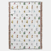 Boys Cute Transport Car Pattern Monogram Name Kids スローブランケット (正面縦)