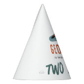 Boys Cute Two Fast 2nd Birthday Racing Car パーティーハット (左)