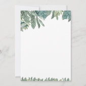 Boys Cute Wild Five Safari 5th Birthday 招待状 (裏面)