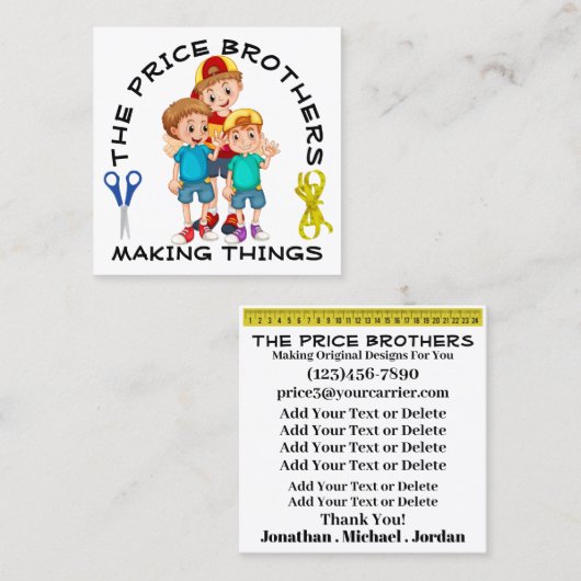 Boys Designers名刺 スクエア名刺 (正面/裏面)