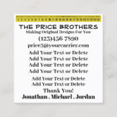 Boys Designers名刺 スクエア名刺 (裏面)