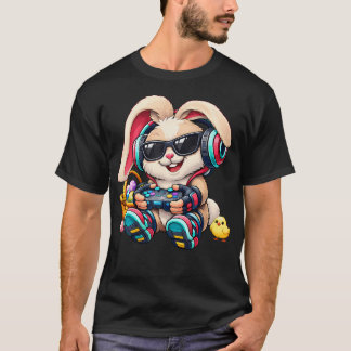 Boys Easter Funny Video Games Bunny Happy Easter Tシャツ