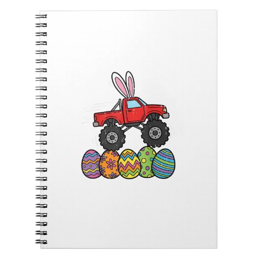Boys Easter Monster Truck Happy Easter Day Eggs To ノートブック (正面)