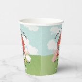 Boys Farm Animal Barnyard Cute 2nd Birthday 紙コップ (右)