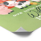 Boys Farm Animal Kids Birthday Welcome  ポスター (角)