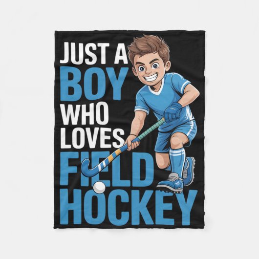 Boys Field Hockey  フリースブランケット (正面)