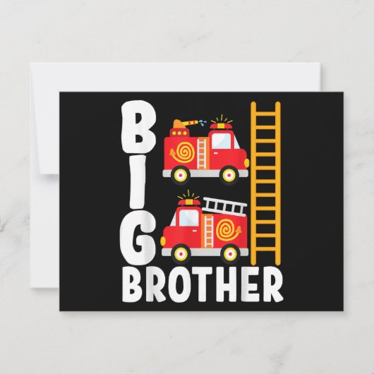 Boy's Fire Truck Fire Theme Big Brother Fire Engin シーズンカード (正面)