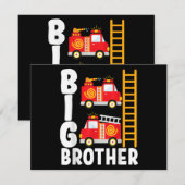 Boy's Fire Truck Fire Theme Big Brother Fire Engin シーズンカード (正面/裏面)