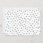 Boys First Birthday Party,ミニマリスト写真 招待状 (裏面)