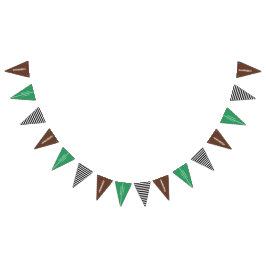 Boys Football Brown Sports Birthday バンティングフラッグ