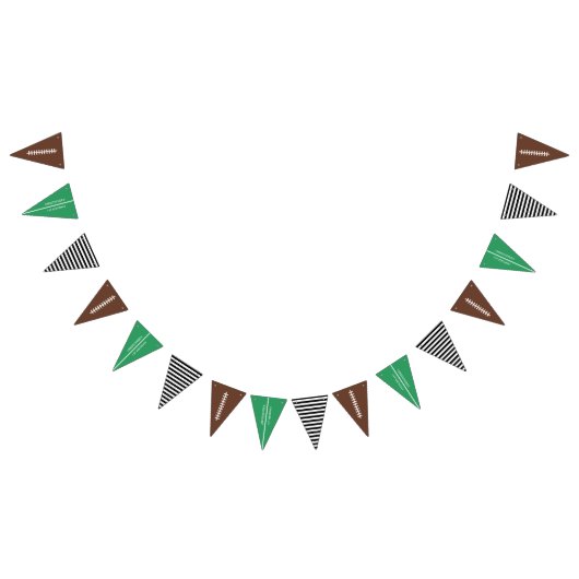 Boys Football Brown Sports Birthday バンティングフラッグ (全)