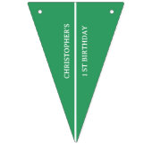 Boys Football Brown Sports Birthday バンティングフラッグ (第2の旗)