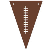 Boys Football Brown Sports Birthday バンティングフラッグ (第1の旗)