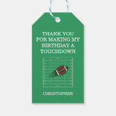 Boys Football First Year Down 1st Birthday Party ギフトタグ (裏面)