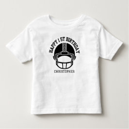 Boys Football First Year Down 1st Birthday Party トドラーTシャツ