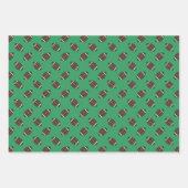 Boys Football First Year Down 1st Birthday Party ラッピングペーパーシート (正面3)