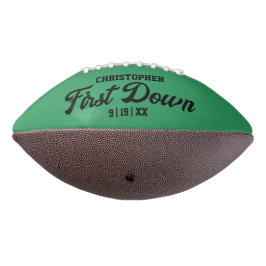 Boys Football Green Sports First Birthday Football アメリカンフットボール