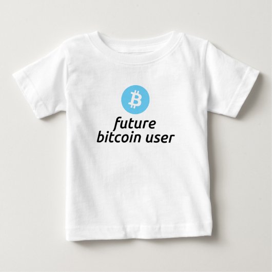 Boys Future Bitcoinユーザーシャツ ベビーTシャツ (正面)