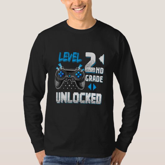 Boys Game On 2nd Grade Kids Gaming Back To School  Tシャツ (正面)