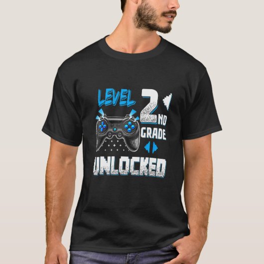 Boys Game On 2nd Grade Kids Gaming Back To School  Tシャツ (正面)