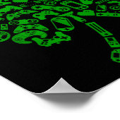 Boys Gamer Game Shamrock St Patricks Day Irish Men ポスター (角)