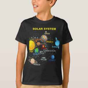 Boys Girls -太陽の System Graphic Planets宇宙Ed Tシャツ
