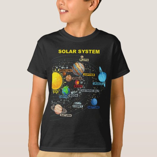 Boys Girls -太陽の System Graphic Planets宇宙Ed Tシャツ (正面)