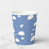 boys girls paper airplanes birthday 紙コップ (裏面)