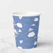 boys girls paper airplanes birthday 紙コップ (左)